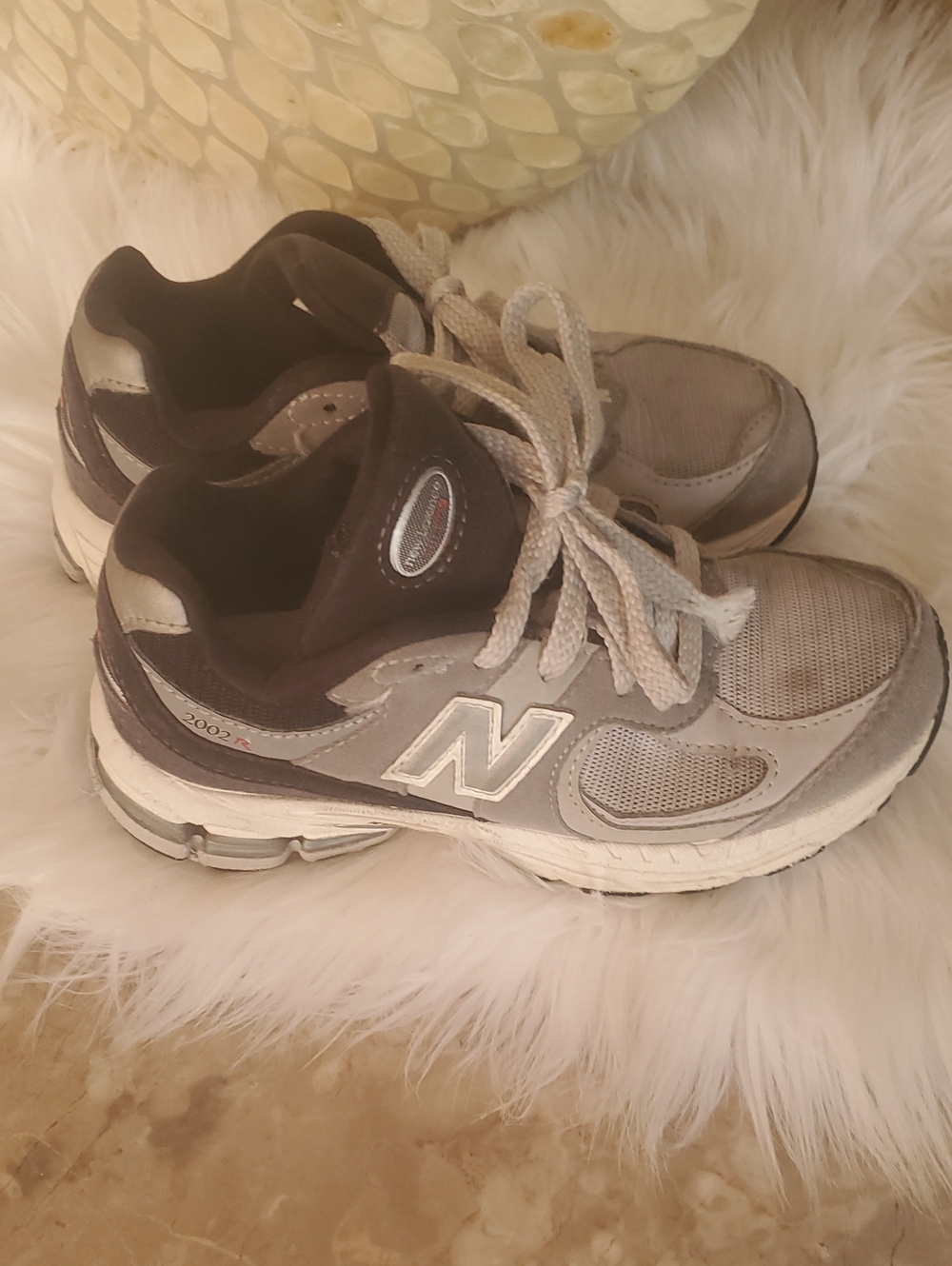 New Balance Kids Gray and Black Athletic Sneakers